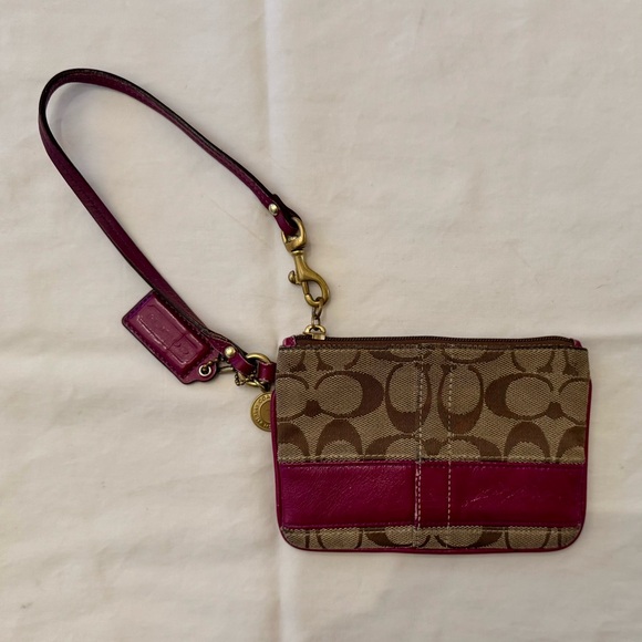 Vintage Y2K Coach Signature Wristlet Wallet - Picture 2 of 5